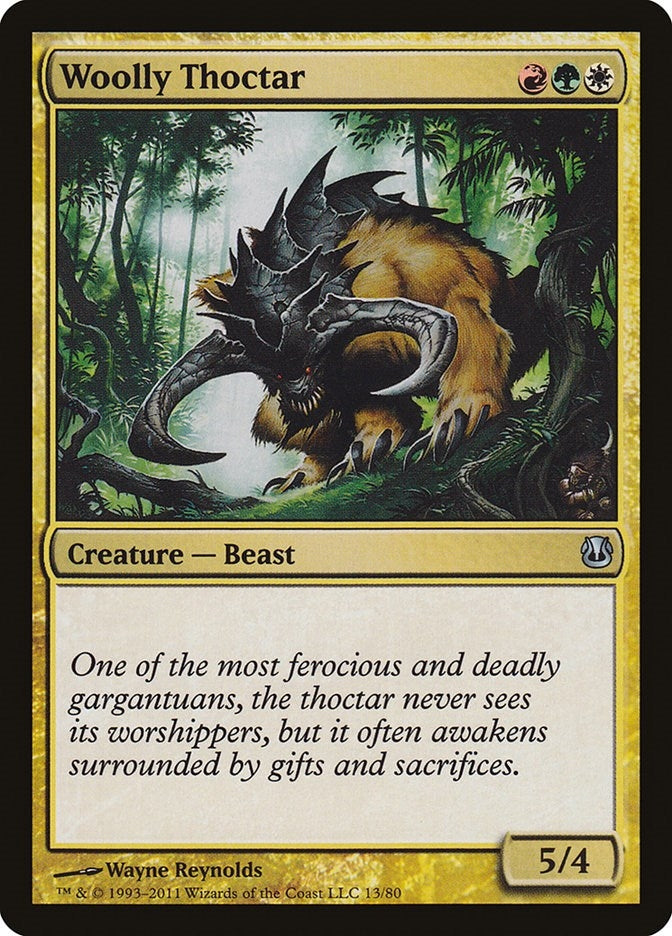 Image for Woolly Thoctar (Duel Decks: Ajani vs. Nicol Bolas) (13) - Magic: The Gathering