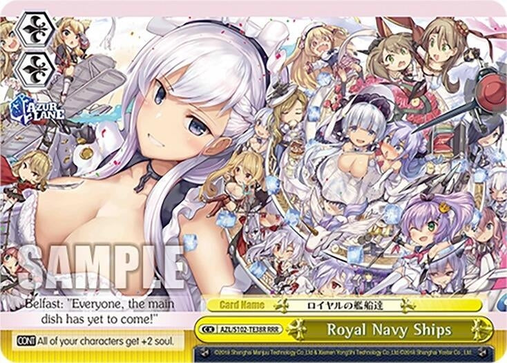 Image for Royal Navy Ships (RRR) (Azur Lane) (AZL/S102-TE38R RRR) - Weiss Schwarz