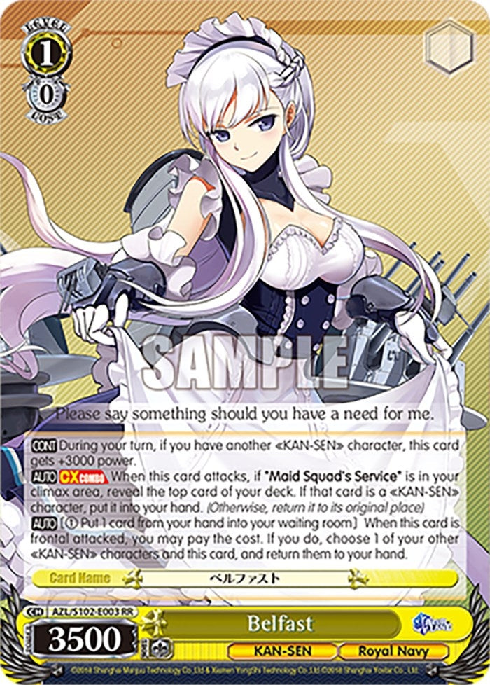 Image for Belfast (Azur Lane) (AZL/S102-E003 RR) - Weiss Schwarz