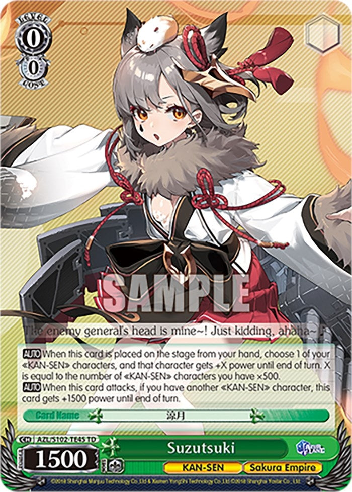 Image for Suzutsuki (Azur Lane) (AZL/S102-TE45 TD) - Weiss Schwarz