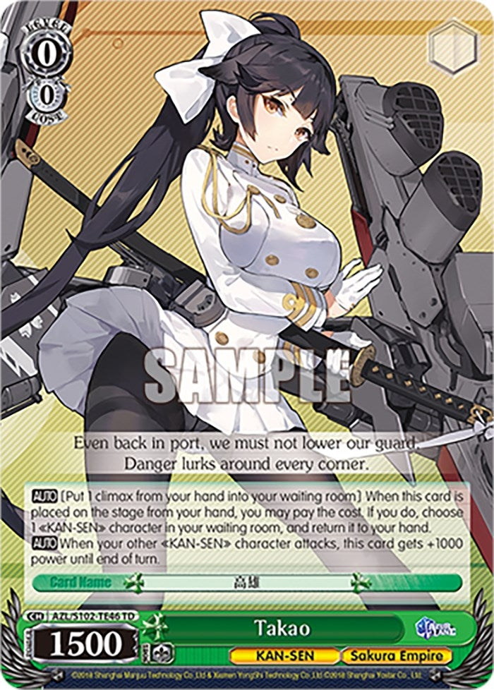 Image for Takao (Azur Lane) (AZL/S102-TE46 TD) - Weiss Schwarz