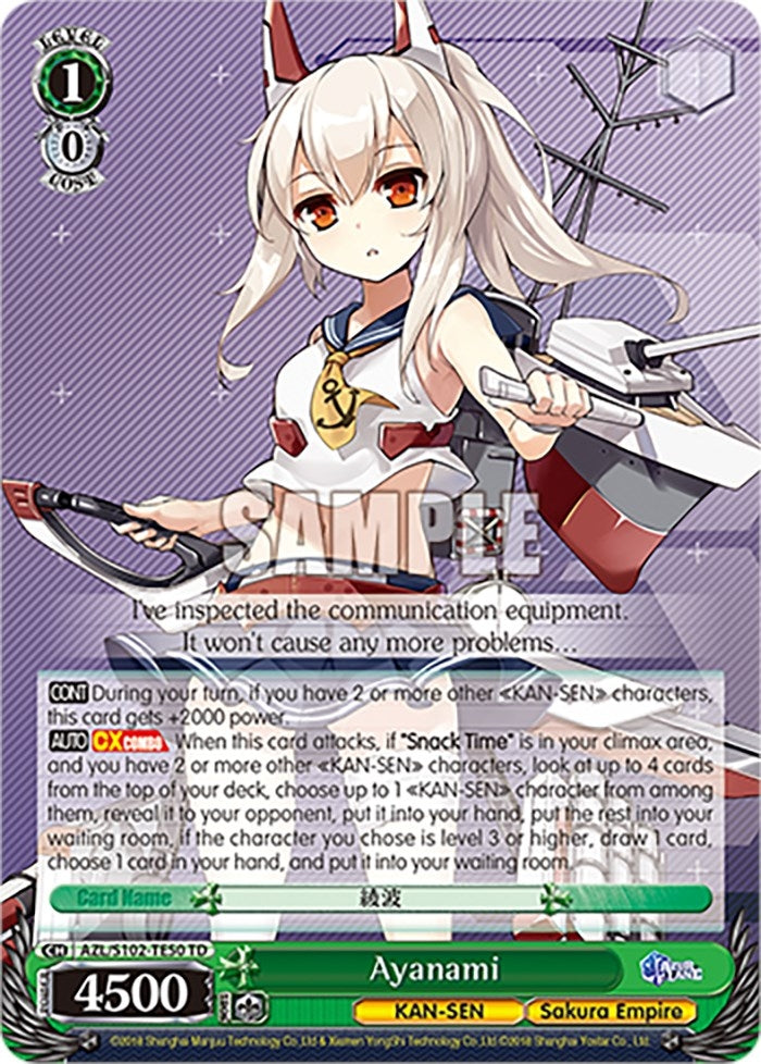 Image for Ayanami (Azur Lane) (AZL/S102-TE50 TD) - Weiss Schwarz