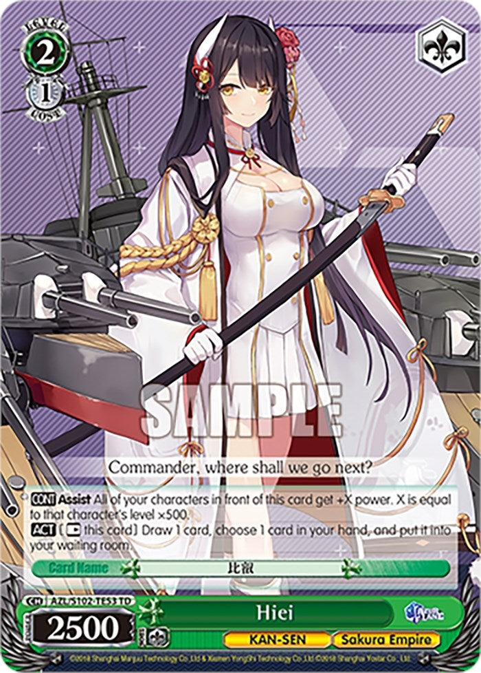 Image for Hiei (Azur Lane) (AZL/S102-TE53 TD) - Weiss Schwarz