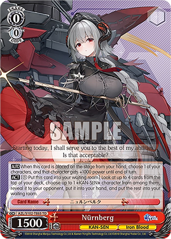 Image for Nurnberg (Azur Lane) (AZL/S102-TE65 TD) - Weiss Schwarz