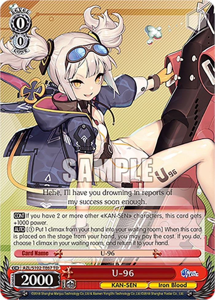 Image for U-96 (Azur Lane) (AZL/S102-TE67 TD) - Weiss Schwarz
