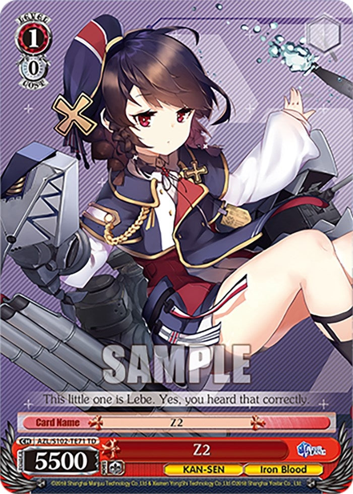 Image for Z2 (Azur Lane) (AZL/S102-TE71 TD) - Weiss Schwarz