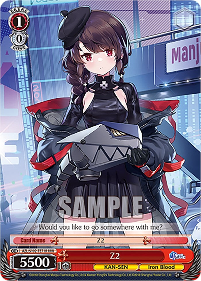 Image for Z2 (RRR) (Azur Lane) (AZL/S102-TE71R RRR) - Weiss Schwarz