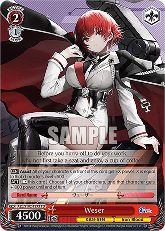 Image for Weser (Azur Lane) (AZL/S102-TE73 TD) - Weiss Schwarz