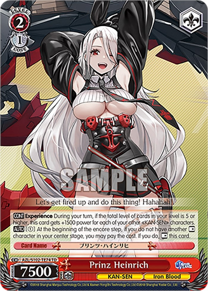 Image for Prinz Heinrich (Azur Lane) (AZL/S102-TE74 TD) - Weiss Schwarz