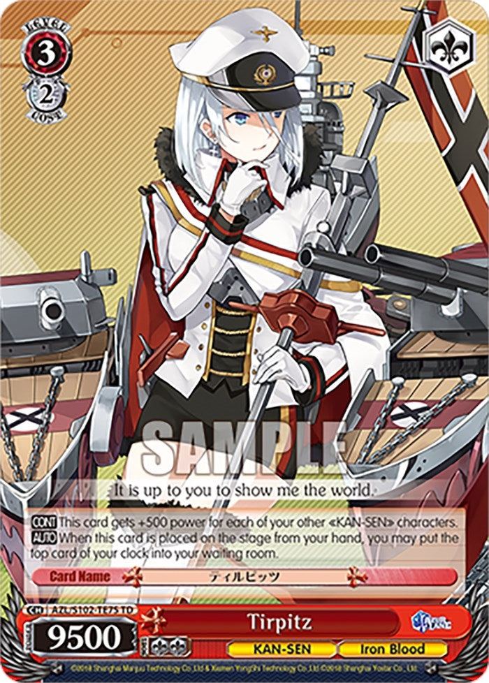 Image for Tirpitz (Azur Lane) (AZL/S102-TE75 TD) - Weiss Schwarz