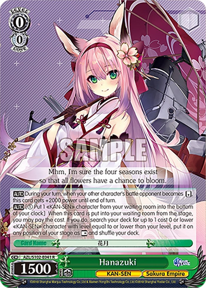 Image for Hanazuki (Azur Lane) (AZL/S102-E041 R) - Weiss Schwarz