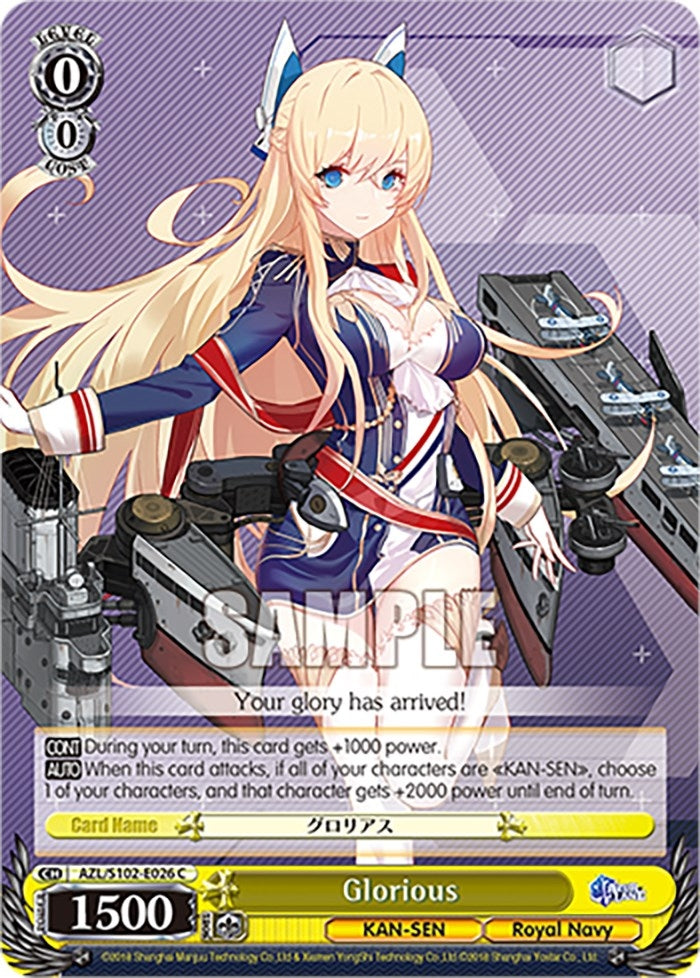 Image for Glorious (Azur Lane) (AZL/S102-E026 C) - Weiss Schwarz