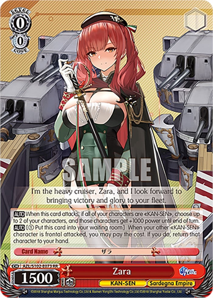 Image for Zara (Azur Lane) (AZL/S102-E073 RR) - Weiss Schwarz