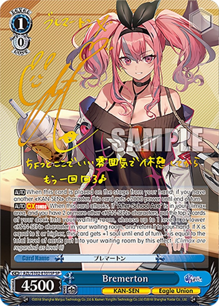 Image for Bremerton (SP) (Gold Signature) (Azur Lane) (AZL/S102-E101SP SP) - Weiss Schwarz