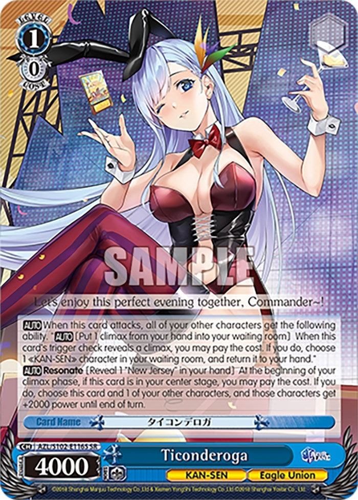 Image for Ticonderoga (SR) (Azur Lane) (AZL/S102-E116S SR) - Weiss Schwarz