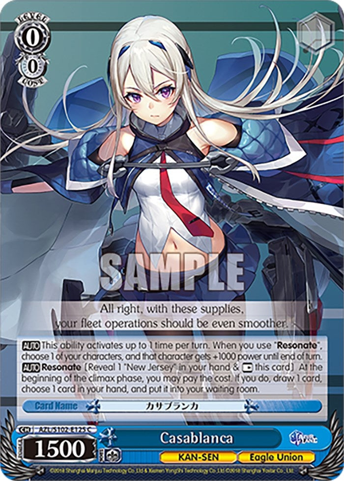 Image for Casablanca (Azur Lane) (AZL/S102-E125 C) - Weiss Schwarz