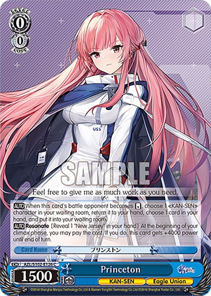Image for Princeton (Azur Lane) (AZL/S102-E126 C) - Weiss Schwarz
