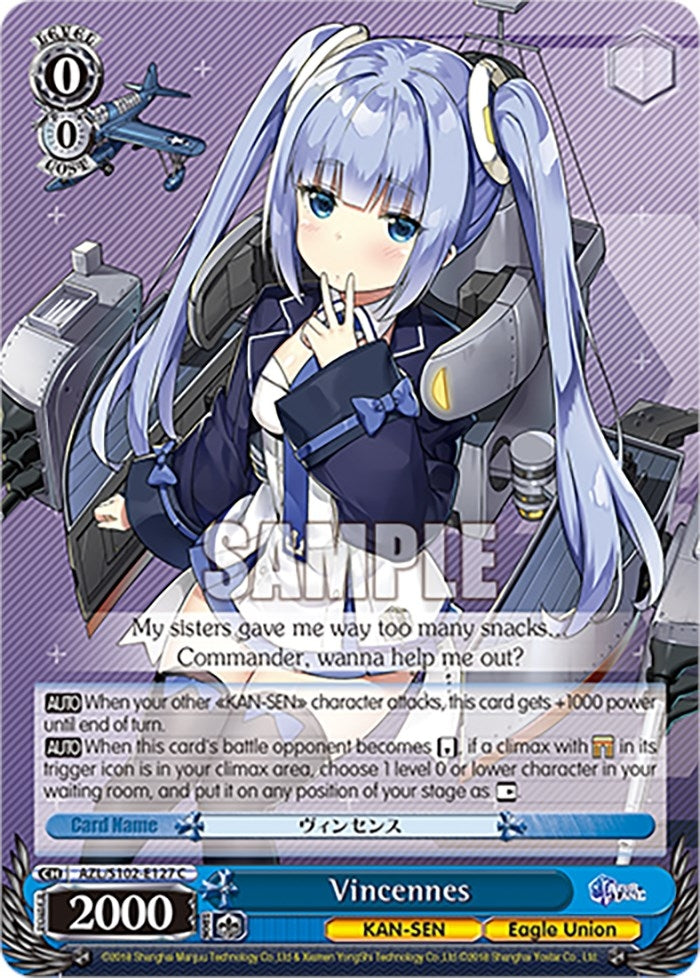 Image for Vincennes (Azur Lane) (AZL/S102-E127 C) - Weiss Schwarz
