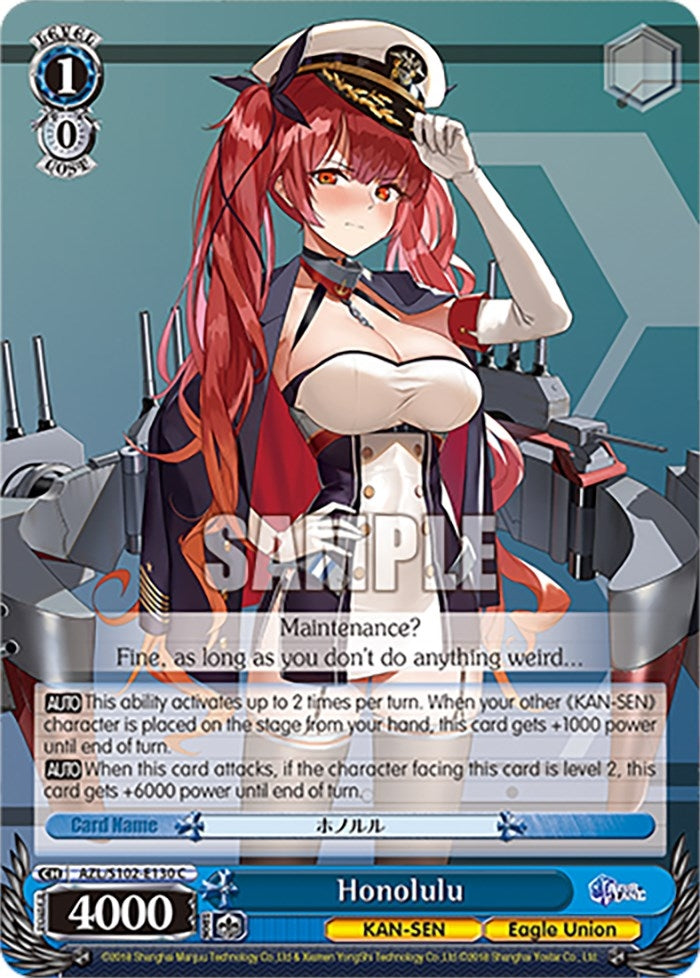 Image for Honolulu (Azur Lane) (AZL/S102-E130 C) - Weiss Schwarz