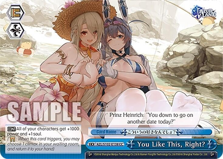 Image for You Like This, Right? (Azur Lane) (AZL/S102-E138 CC) - Weiss Schwarz