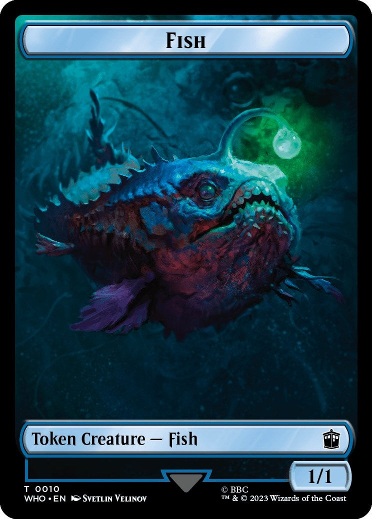 Image for Fish // Beast Double-Sided Token (Universes Beyond: Doctor Who) (10 // 17) - Magic: The Gathering