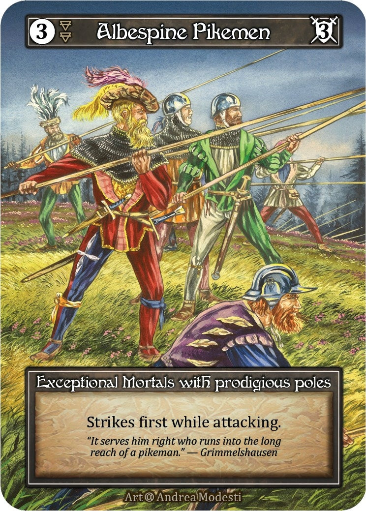 Image for Albespine Pikemen (Foil) (Alpha) - Sorcery: Contested Realm