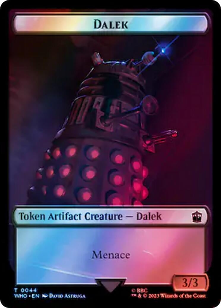 Image for Dalek // Alien Warrior Double-Sided Token (Surge Foil) (Universes Beyond: Doctor Who) (44 // 46) - Magic: The Gathering