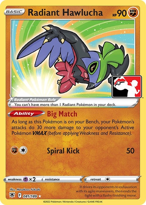 Image for Radiant Hawlucha (Prize Pack Series Cards) (081/189) - Pokemon
