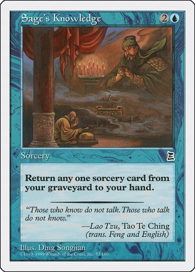 Image for Sage's Knowledge (Portal Three Kingdoms) (52) - Magic: The Gathering