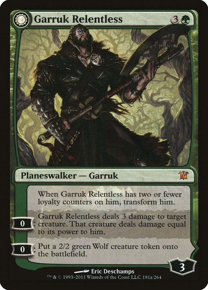 Image for Garruk Relentless (Innistrad) (181) - Magic: The Gathering