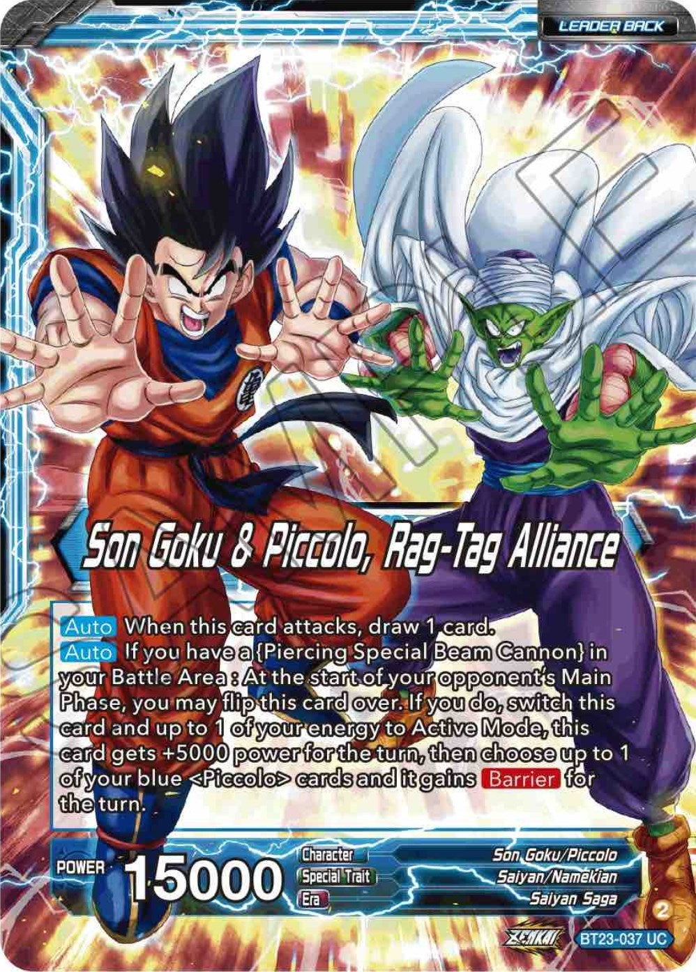 Image for Son Goku // Son Goku & Piccolo, Rag-Tag Alliance (Perfect Combination) (BT23-037) - Dragon Ball Super: Masters