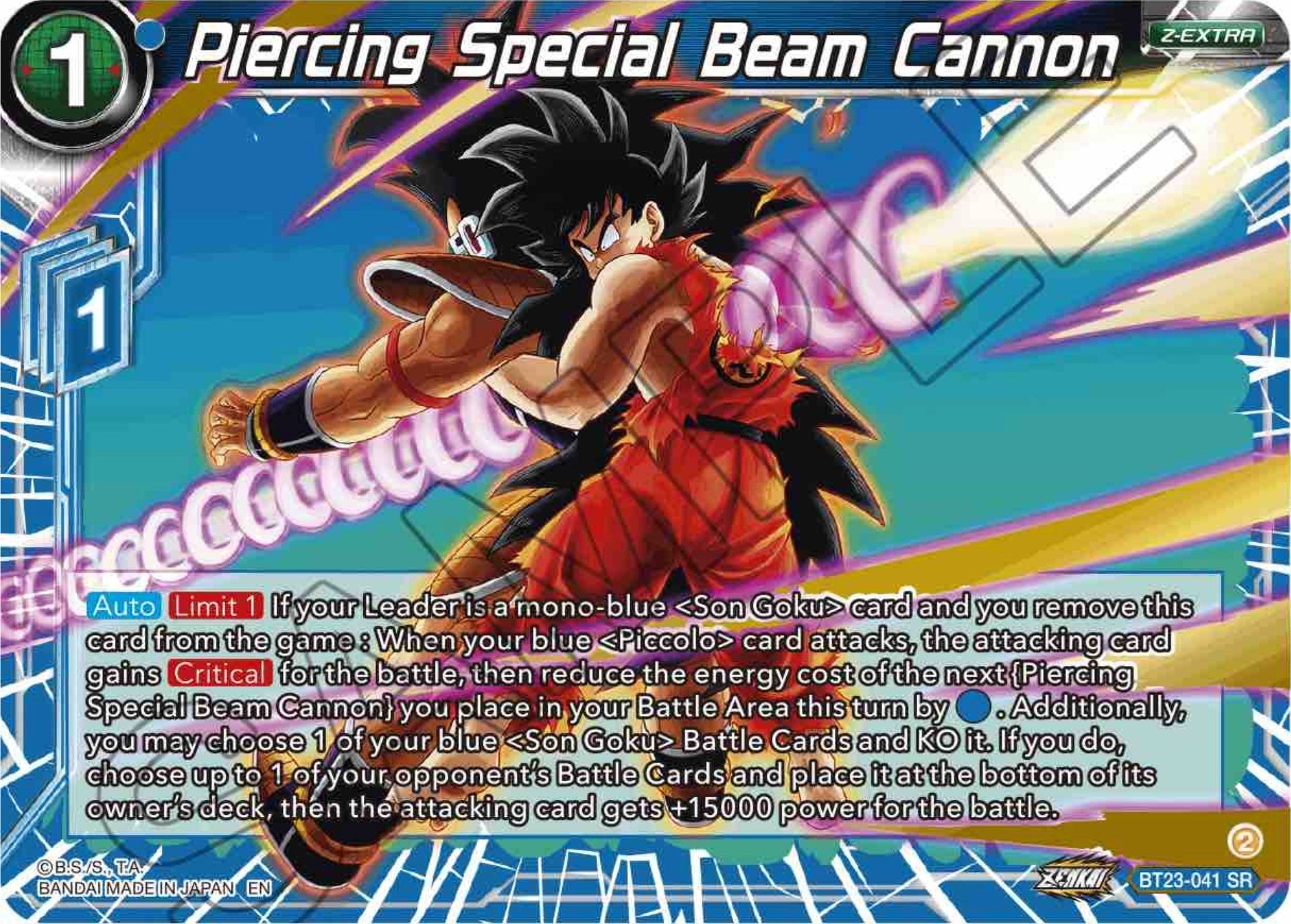 Image for Piercing Special Beam Cannon (Perfect Combination) (BT23-041) - Dragon Ball Super: Masters