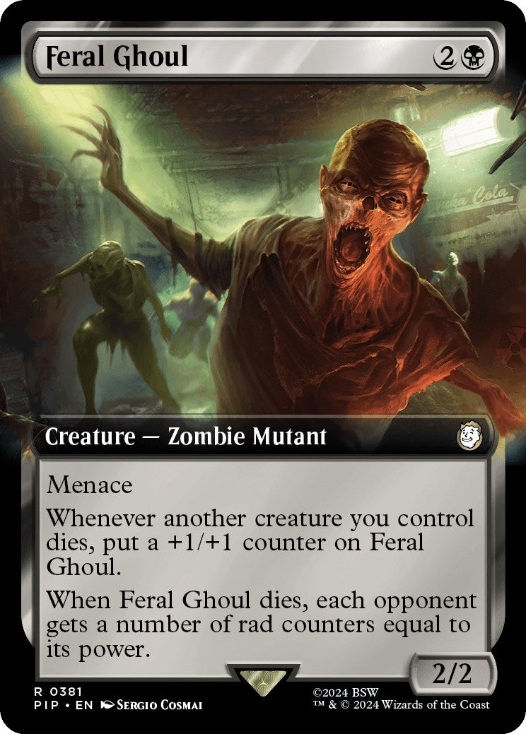 Image for Feral Ghoul (Extended Art) (Universes Beyond: Fallout) (381) - Magic: The Gathering
