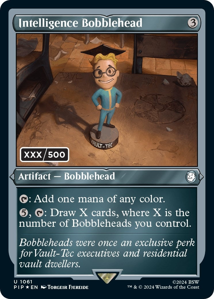 Image for Intelligence Bobblehead (Serial Numbered) (Universes Beyond: Fallout) (1061) - Magic: The Gathering