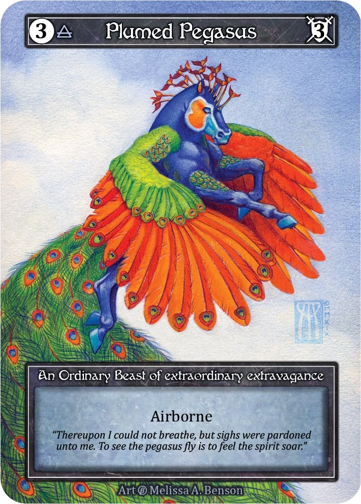Image for Plumed Pegasus (Foil) (Beta) - Sorcery: Contested Realm