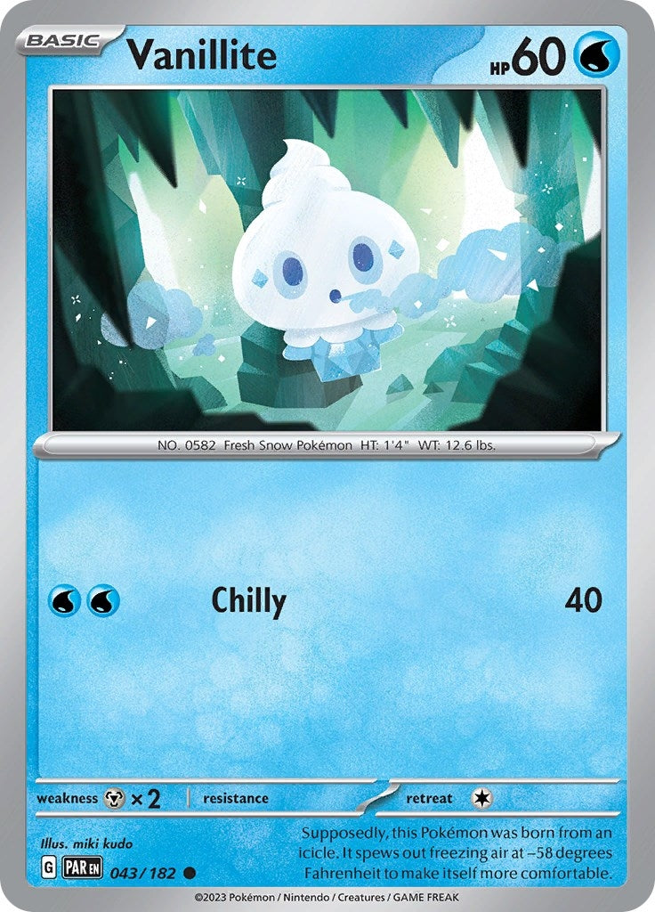 Image for Vanillite (SV04: Paradox Rift) (043/182) - Pokemon