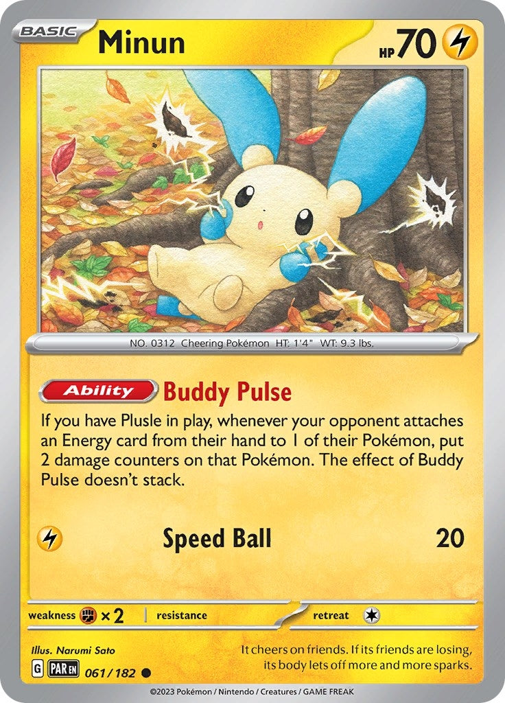 Image for Minun (SV04: Paradox Rift) (061/182) - Pokemon