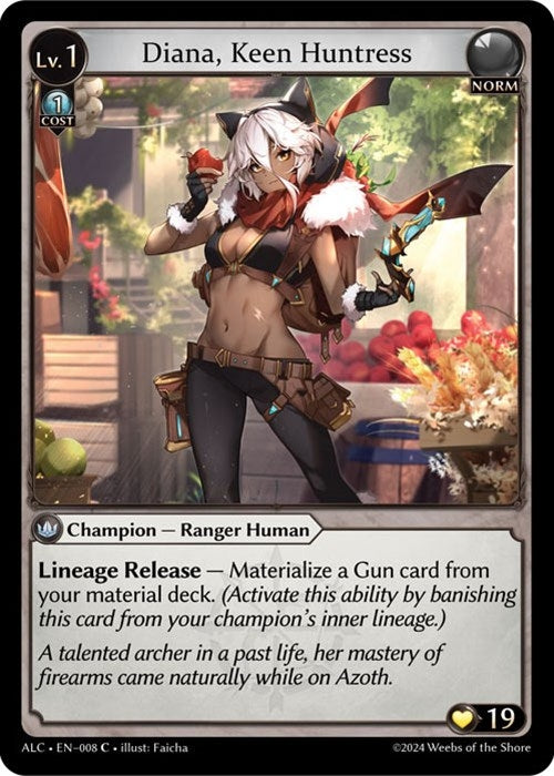 Image for Diana, Keen Huntress (Alchemical Revolution) (008) - Grand Archive TCG