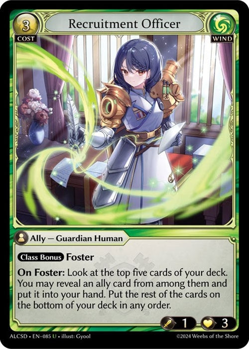 Image for Recruitment Officer (Alchemical Revolution Starter Decks) (085) - Grand Archive TCG