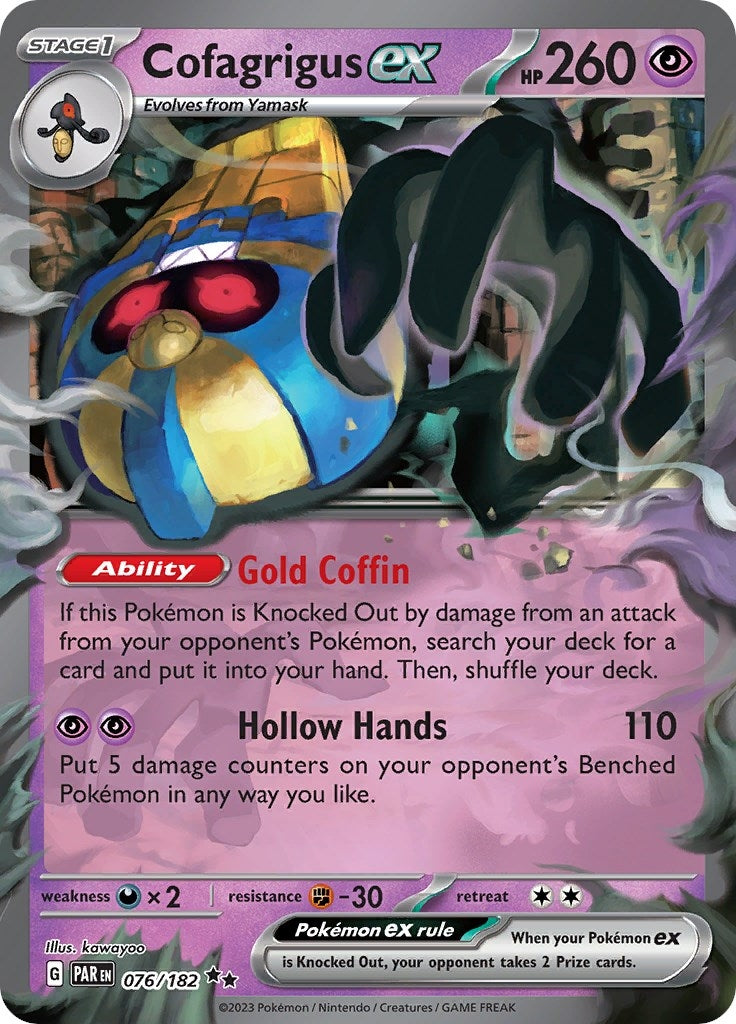 Image for Cofagrigus ex (SV04: Paradox Rift) (076/182) - Pokemon