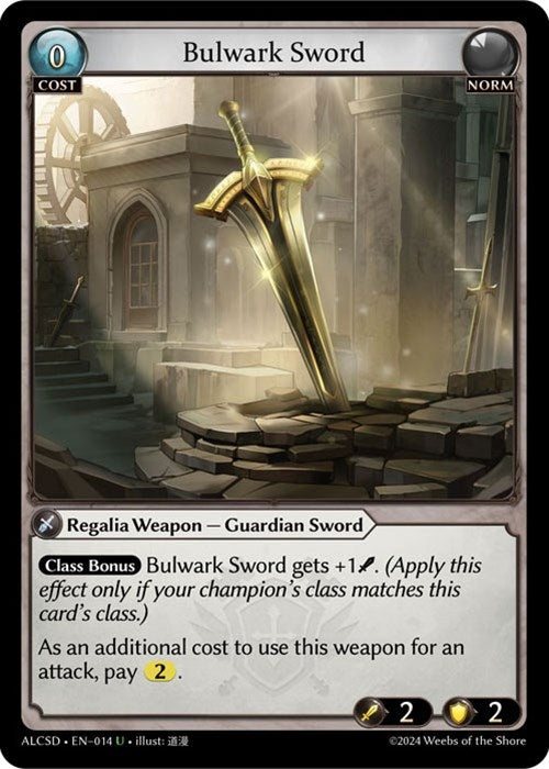 Image for Bulwark Sword (Alchemical Revolution Starter Decks) (014) - Grand Archive TCG
