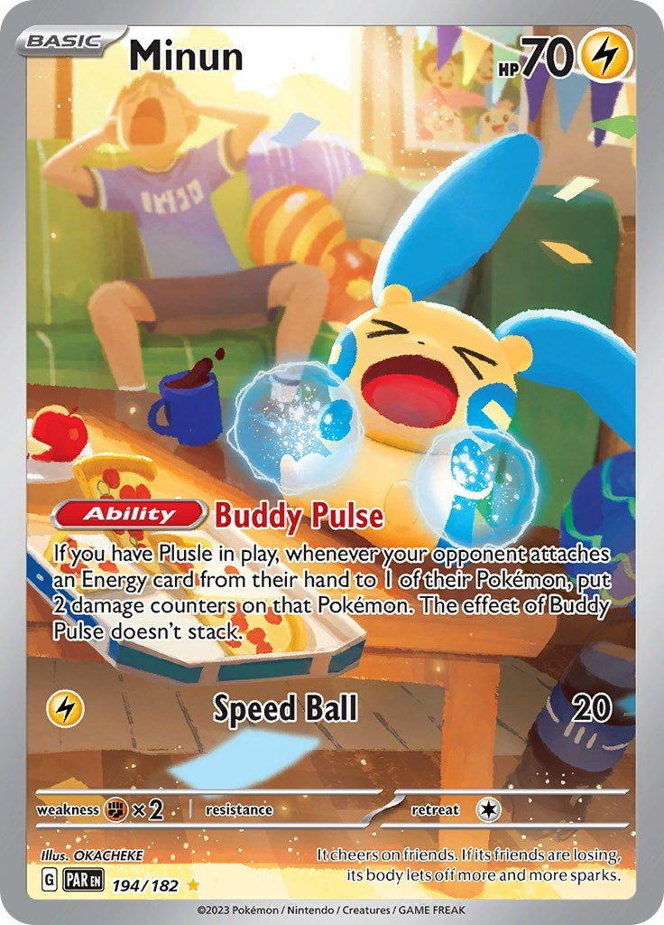 Image for Minun (SV04: Paradox Rift) (194/182) - Pokemon