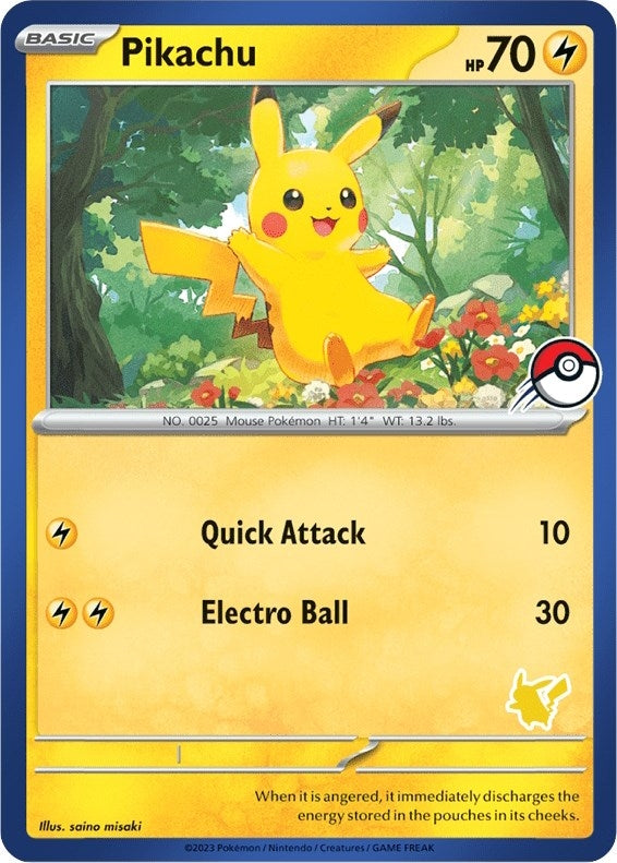 Image for Pikachu (Blue Border) (My First Battle) - Pokemon