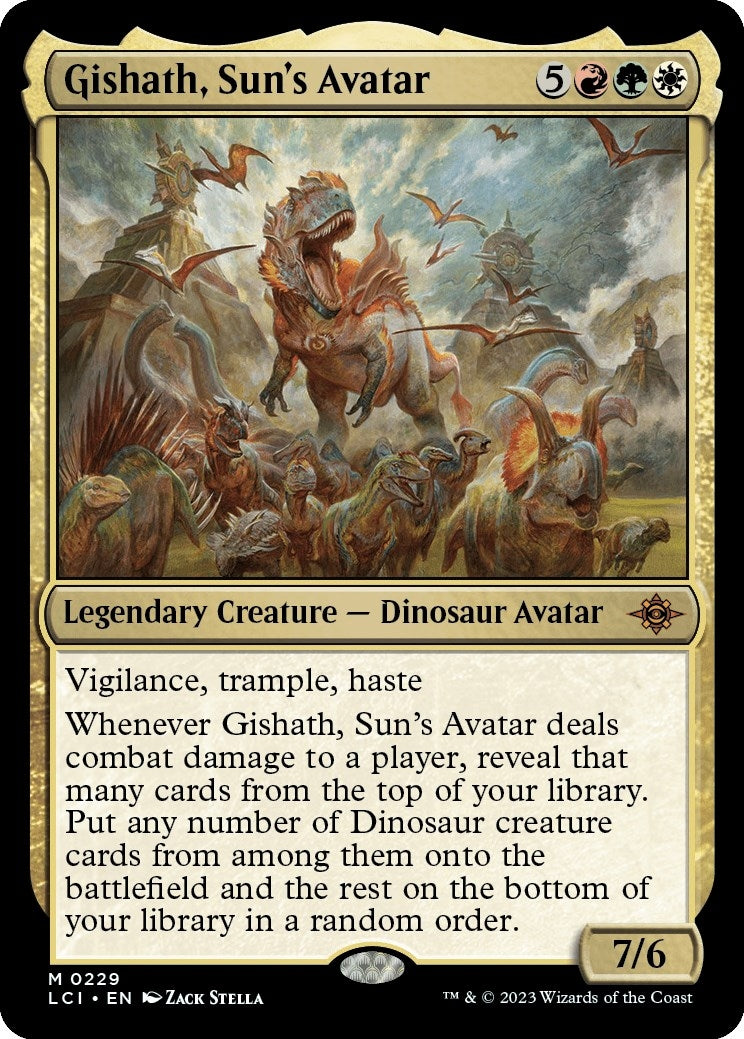 Image for Gishath, Sun's Avatar (The Lost Caverns of Ixalan) (229) - Magic: The Gathering