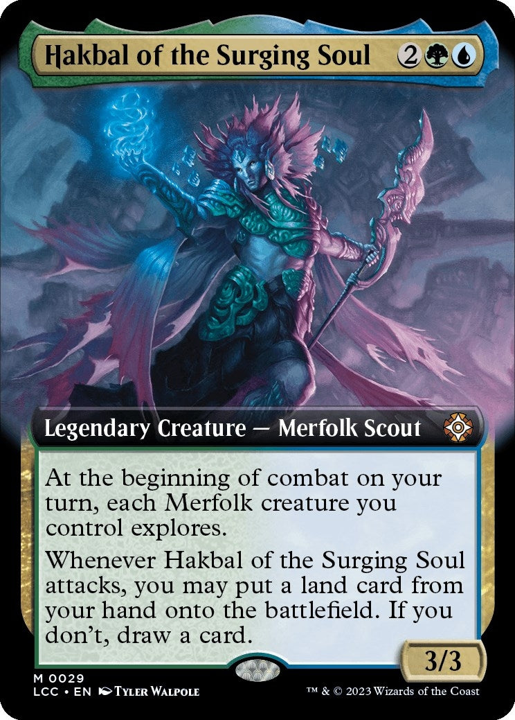 Image for Hakbal of the Surging Soul (Extended Art) (Commander: The Lost Caverns of Ixalan) (29) - Magic: The Gathering