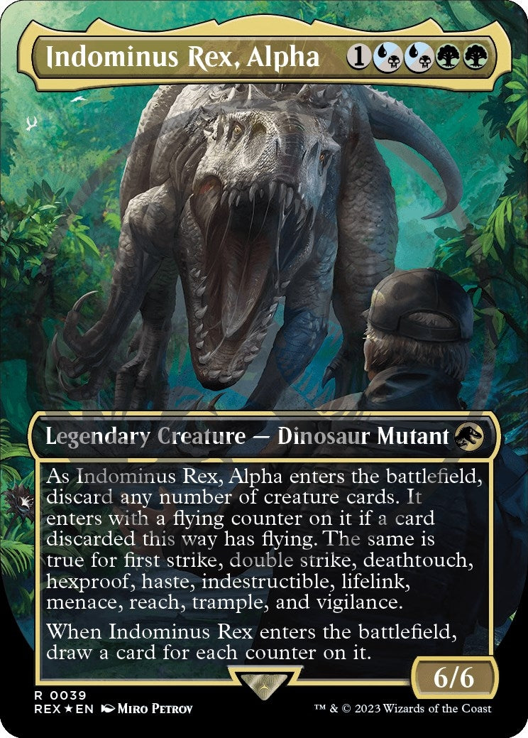 Image for Indominus Rex, Alpha (Borderless) (Emblem) (Universes Beyond: Jurassic World Collection) (39) - Magic: The Gathering