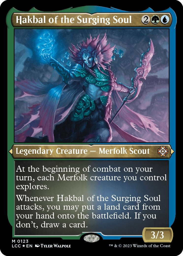 Image for Hakbal of the Surging Soul (Display Commander) - Thick Stock (Commander: The Lost Caverns of Ixalan) (123) - Magic: The Gathering