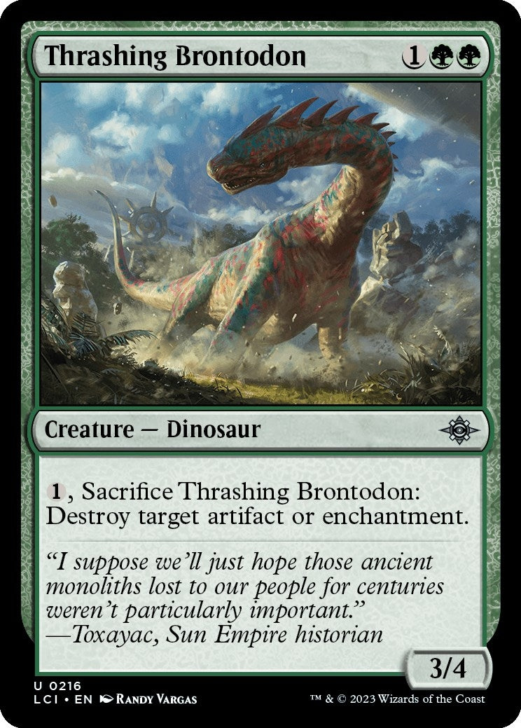 Image for Thrashing Brontodon (The Lost Caverns of Ixalan) (216) - Magic: The Gathering