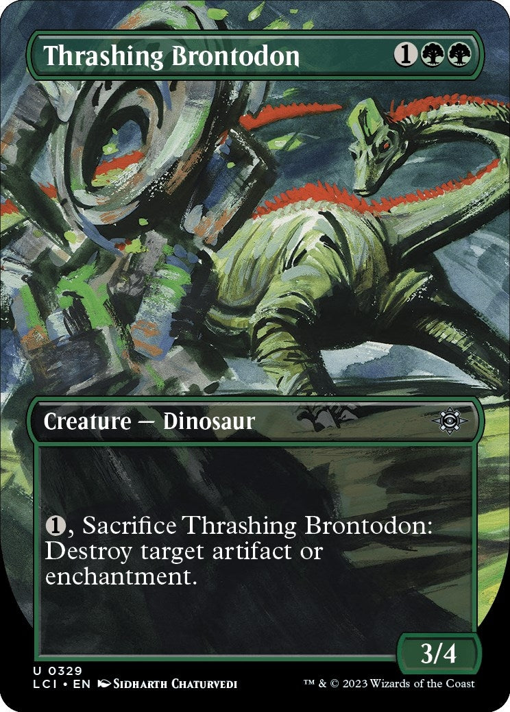 Image for Thrashing Brontodon (Borderless) (The Lost Caverns of Ixalan) (329) - Magic: The Gathering