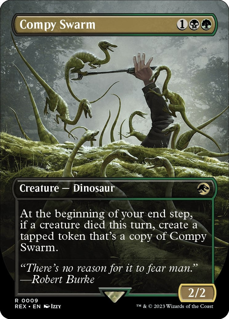 Image for Compy Swarm (Borderless) (Universes Beyond: Jurassic World Collection) (9) - Magic: The Gathering